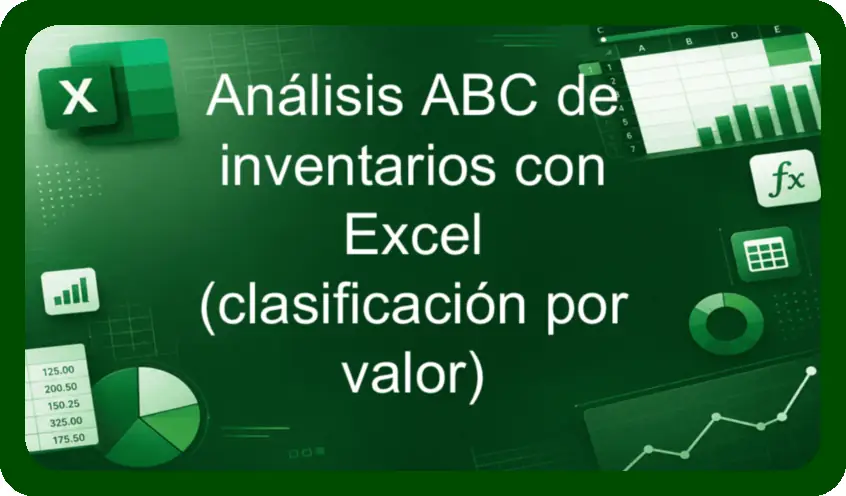 Análisis ABC de inventarios con Excel: Clasificación por valor