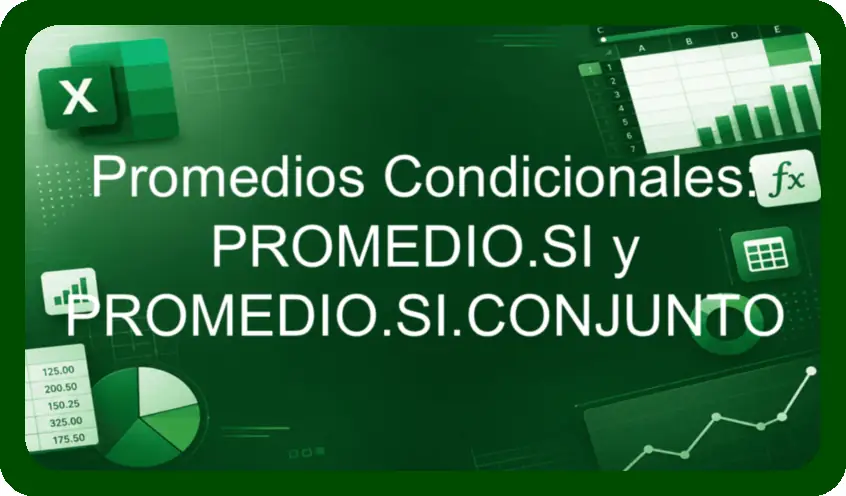 Promedios Condicionales PROMEDIOSI y PROMEDIOSICONJUNTO