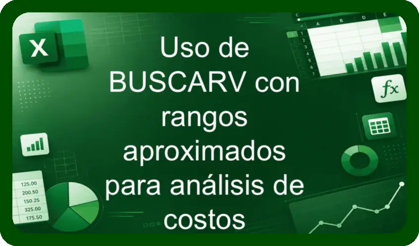 Uso de BUSCARV con rangos aproximados para análisis de costos escalonados