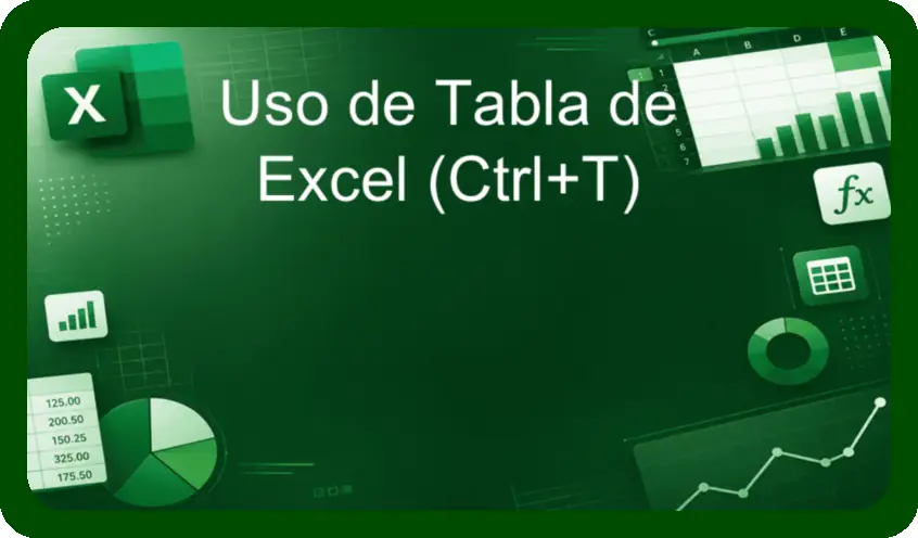 Uso de Tabla de Excel (Ctrl+T): Domina Referencias Estructuradas